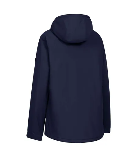 Veste Imperméable Unie À Capuche Yulia Femme Bleu Marine Trespass