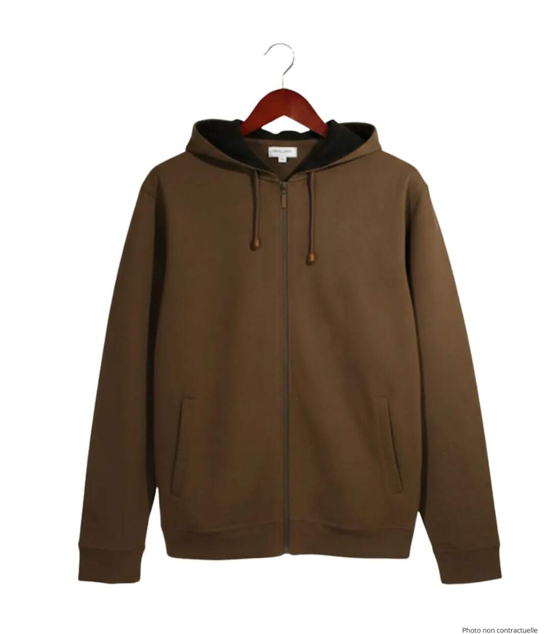 Sweat à Capuche Polaire Marron Chocolat Homme – Confort Ultime-1