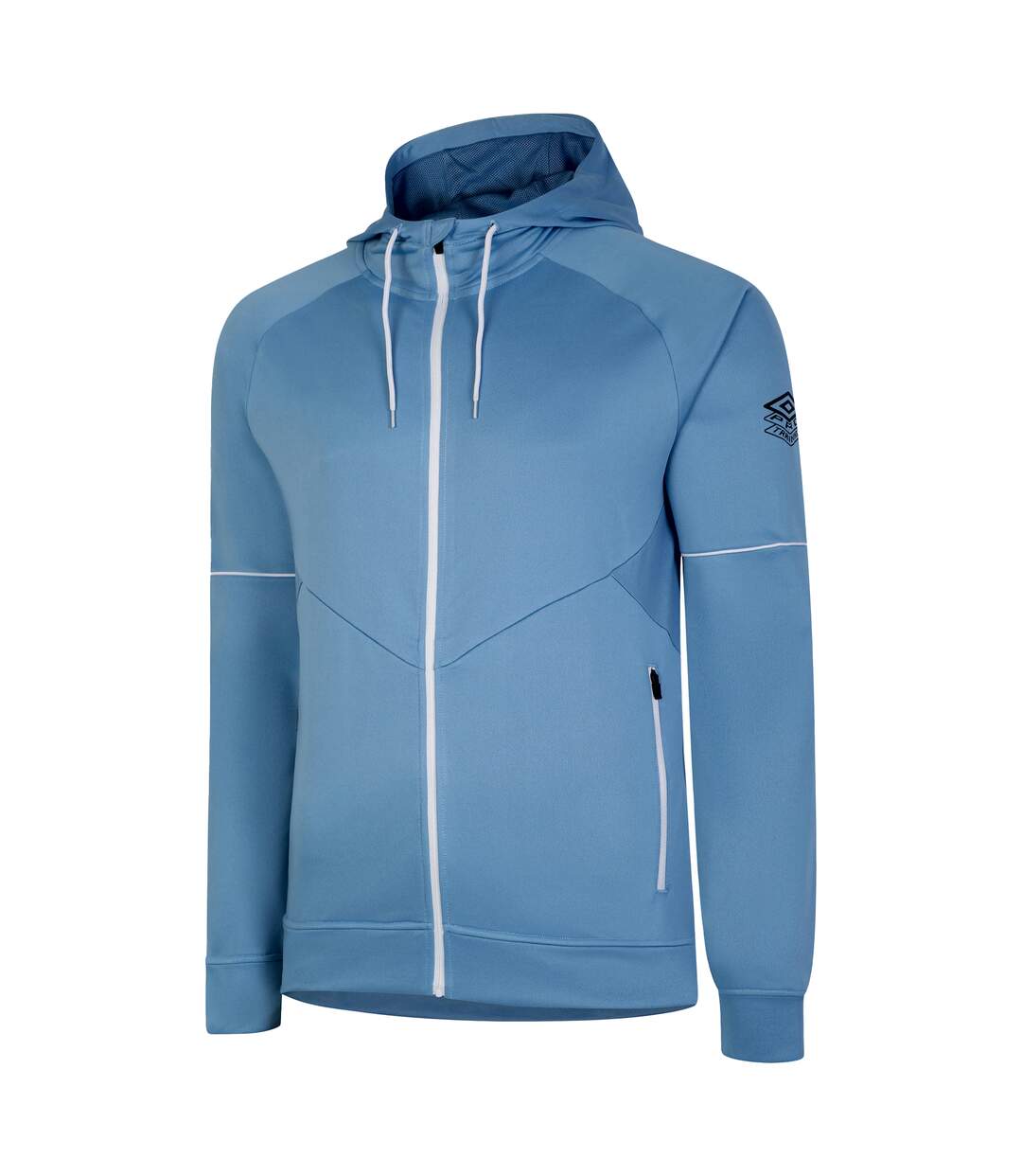 Mens Pro Training Full Zip Hoodie Allure Brilliant White Umbro-1