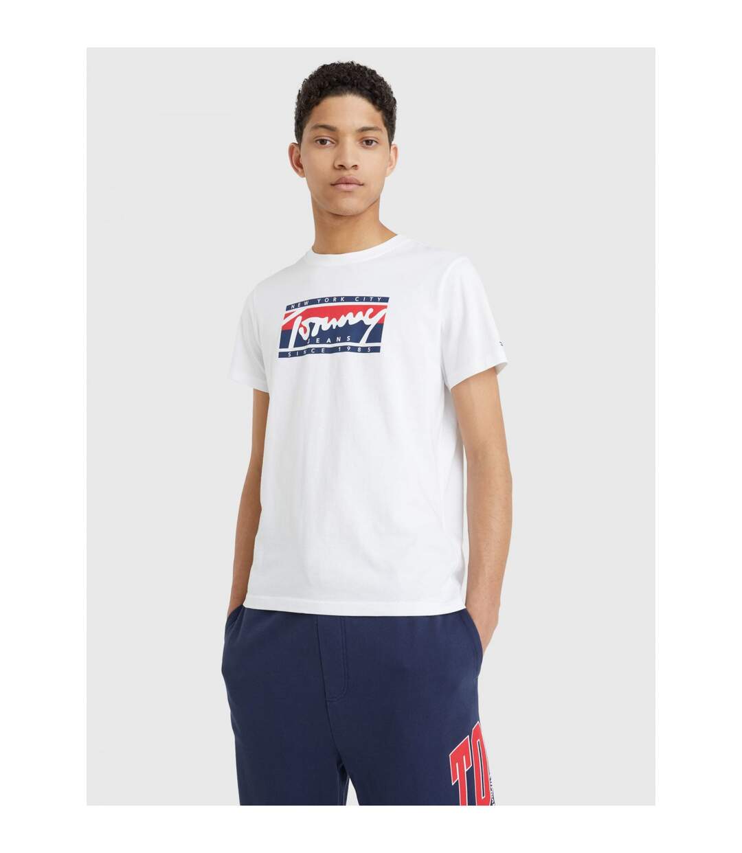 Tee shirt gros logo en coton bio  -  Tommy Jeans - Homme