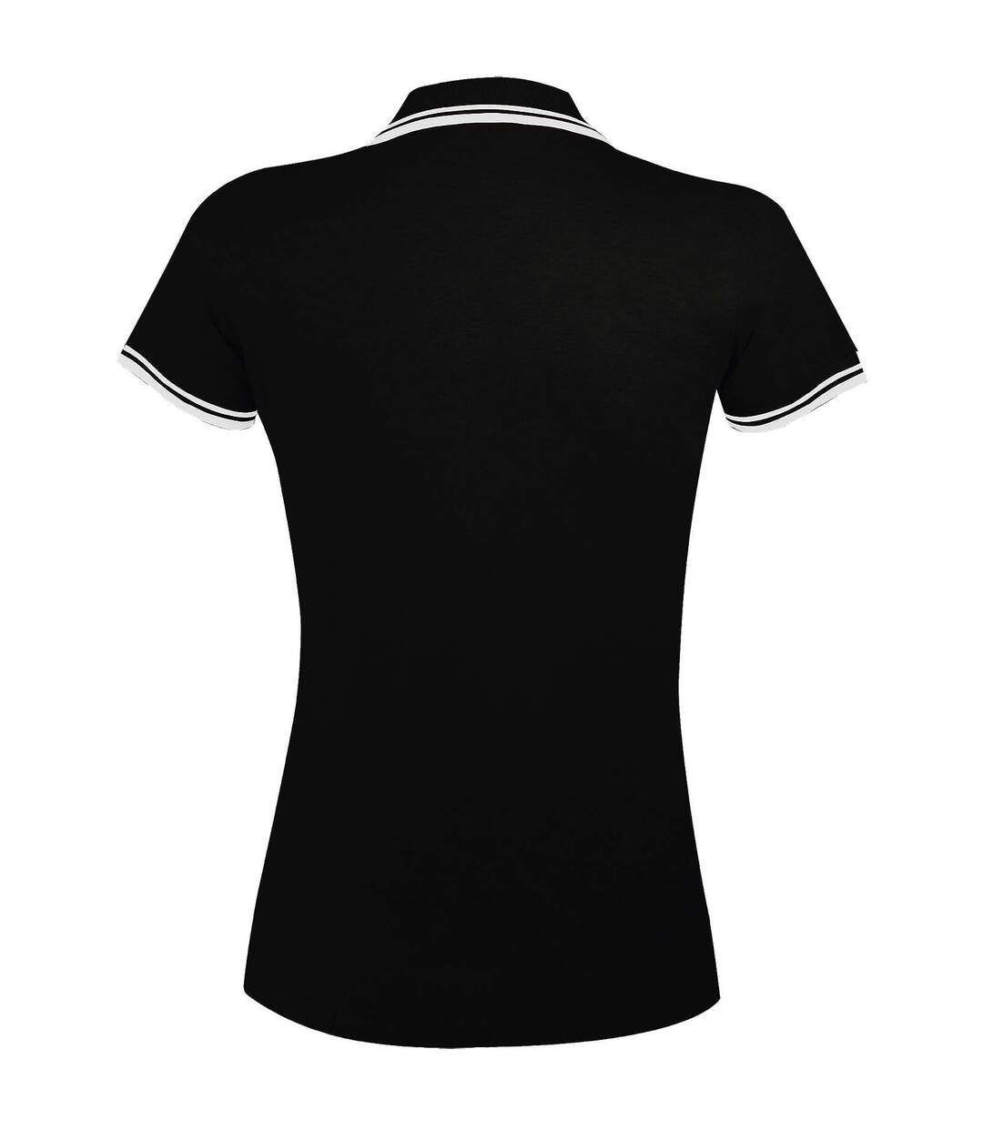 Polo manches courtes pasadena femme noir/blanc SOLS-2