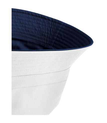 Beechfield Unisex Adult Reversible Bucket Hat (French Navy/White)