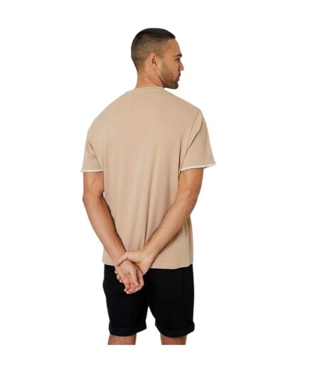T-shirt Perth Homme Beige Gris Écru Threadbare