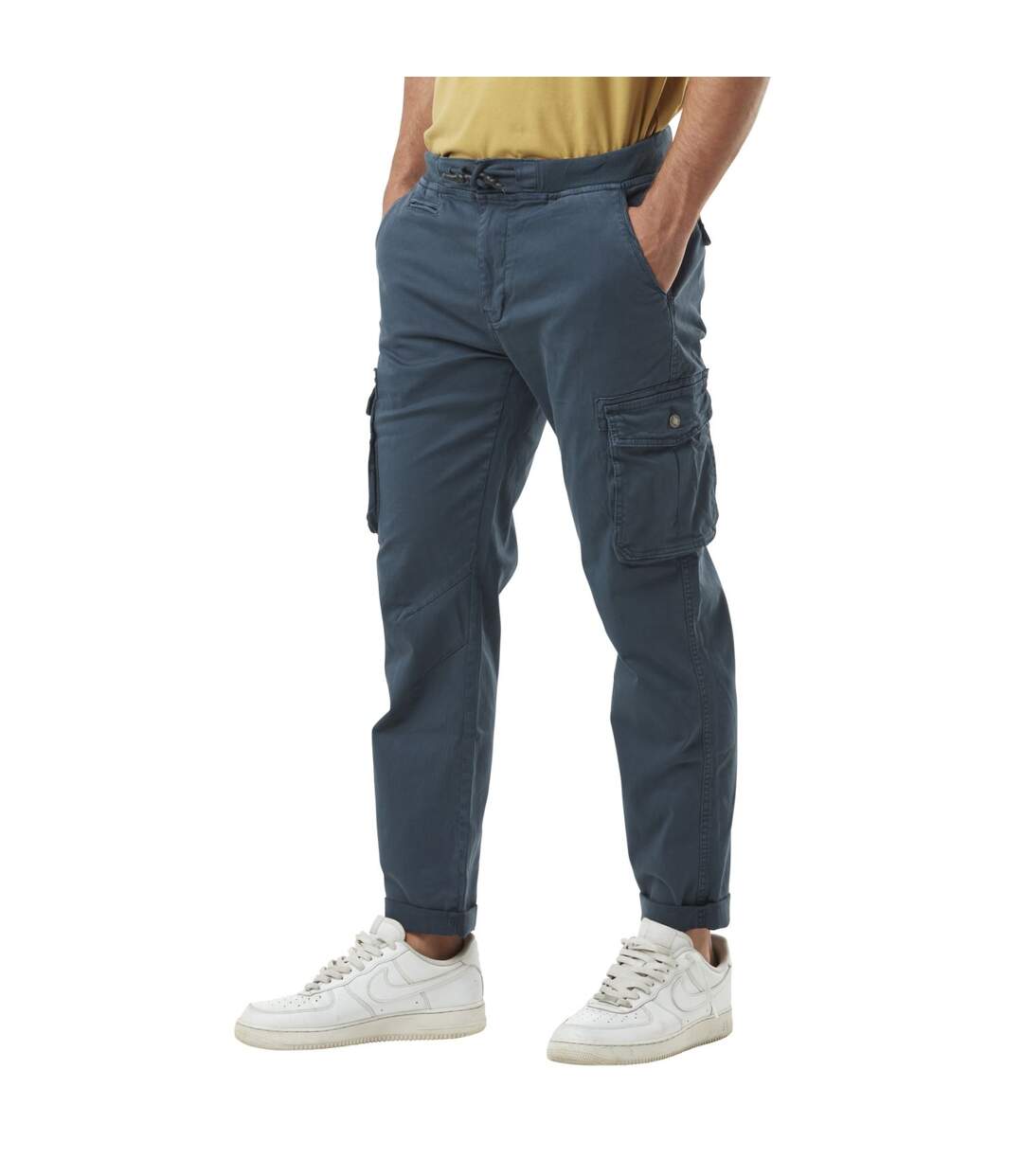 Pantalon cargo homme poches laterales avec écusson brodé en coton Ico Vondutch