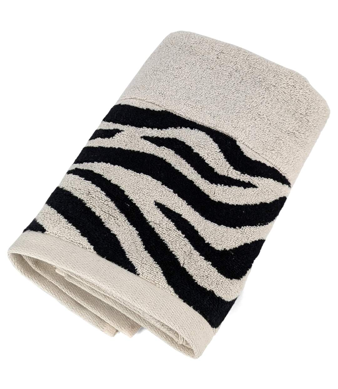 Serviette de toilette absorbante coton ZEBRA Bordure zèbre-1