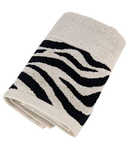 Serviette de toilette absorbante coton ZEBRA Bordure zèbre