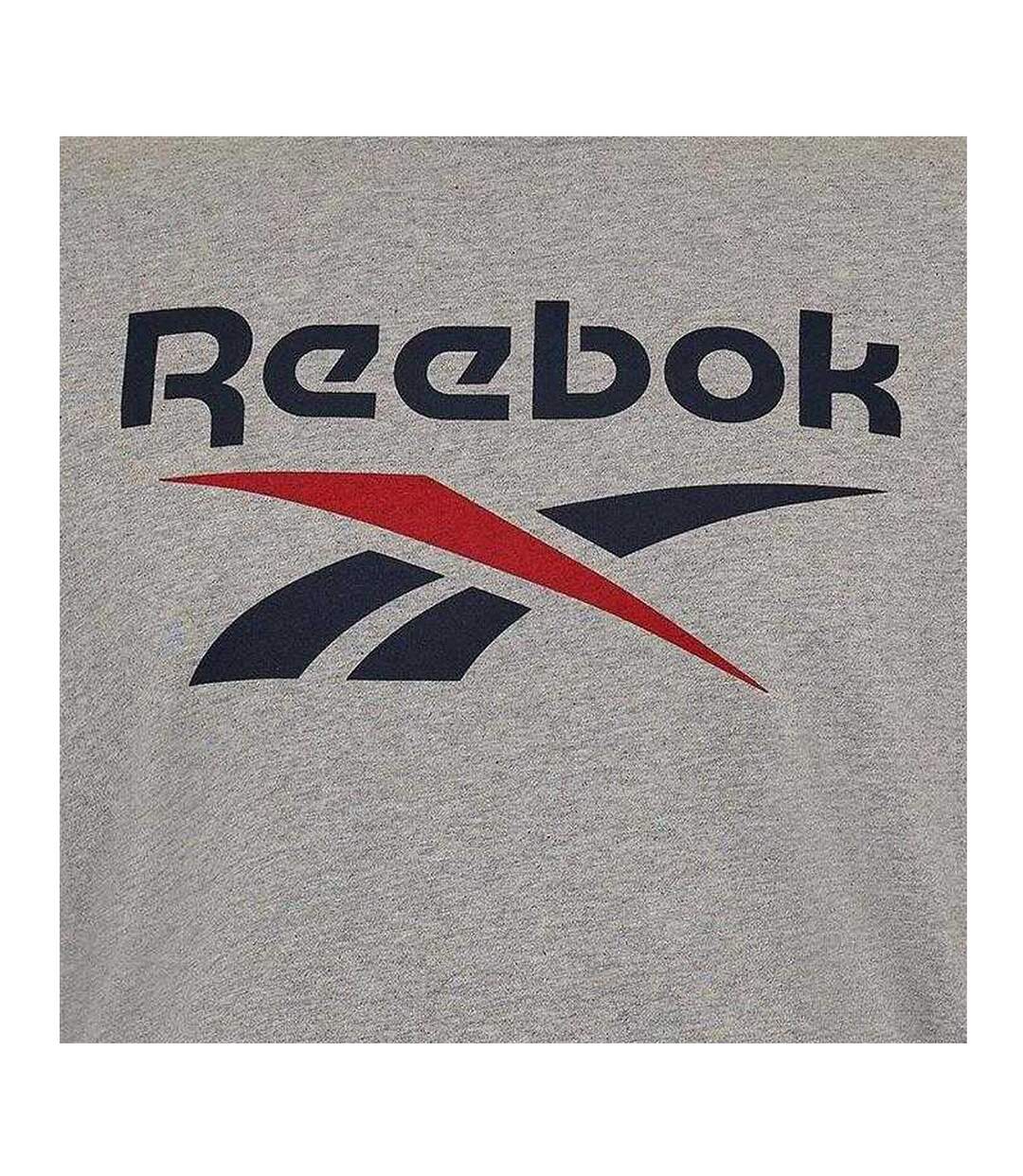 T-shirt Motif/style Gros Logo Identity Homme Gris Clair Chiné Reebok-3