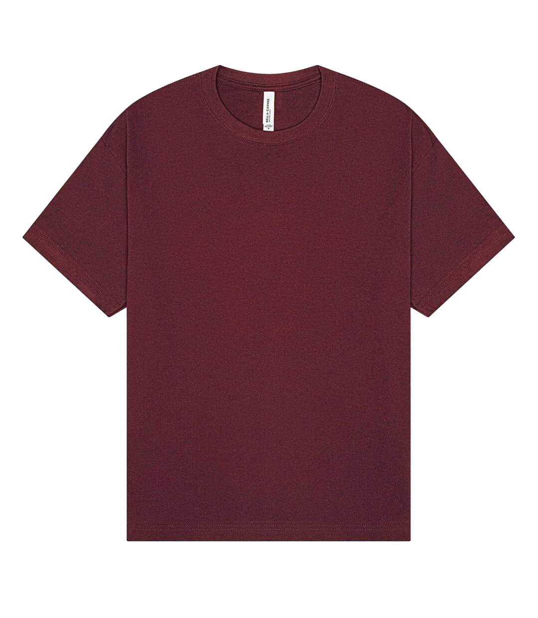 Unisex Adult Heavyweight Boxy T-shirt Maroon Bella + Canvas-2