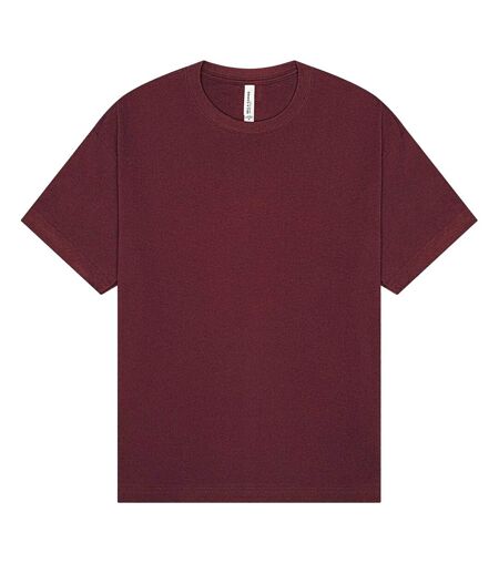 Unisex Adult Heavyweight Boxy T-shirt Maroon Bella + Canvas