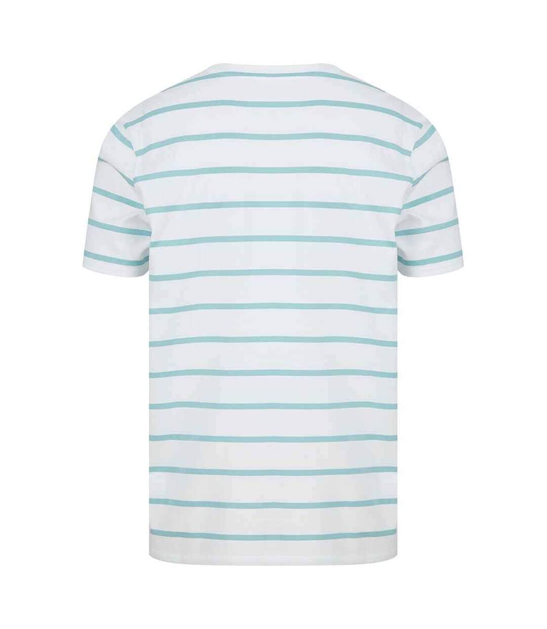 T-shirt homme blanc / outremer clair Front Row-2