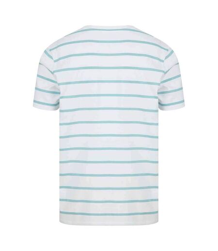 T-shirt homme blanc / outremer clair Front Row