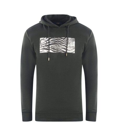 Sweat À Capuche Motif/style Imprimé Zèbre Homme Noir Cavalli Class