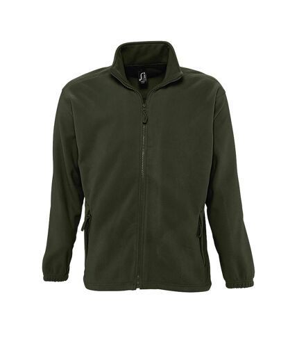 SOLS Mens North Full Zip Outdoor Fleece Jacket (Army)
