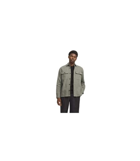 Mens Chest Pocket Overshirt Cypress Green Jack And Jones