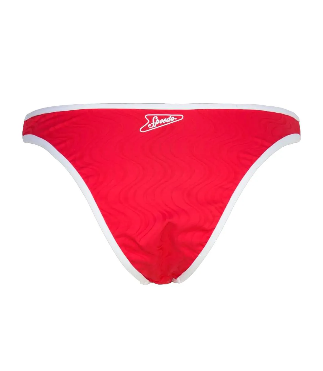 Womens/ladies Jetstream Textured Scooped Bikini Bottoms Red Speedo-2