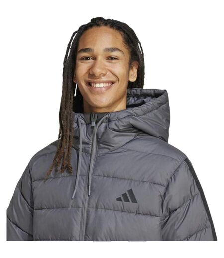 Veste À Capuche Homme Gris Noir Adidas