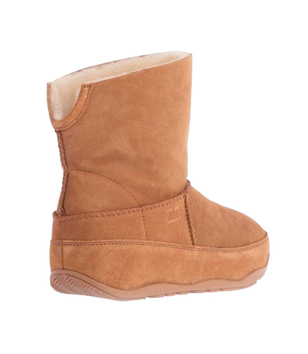 Womens/ladies Mukluk Suede Winter Boots Tan FitFlop-2