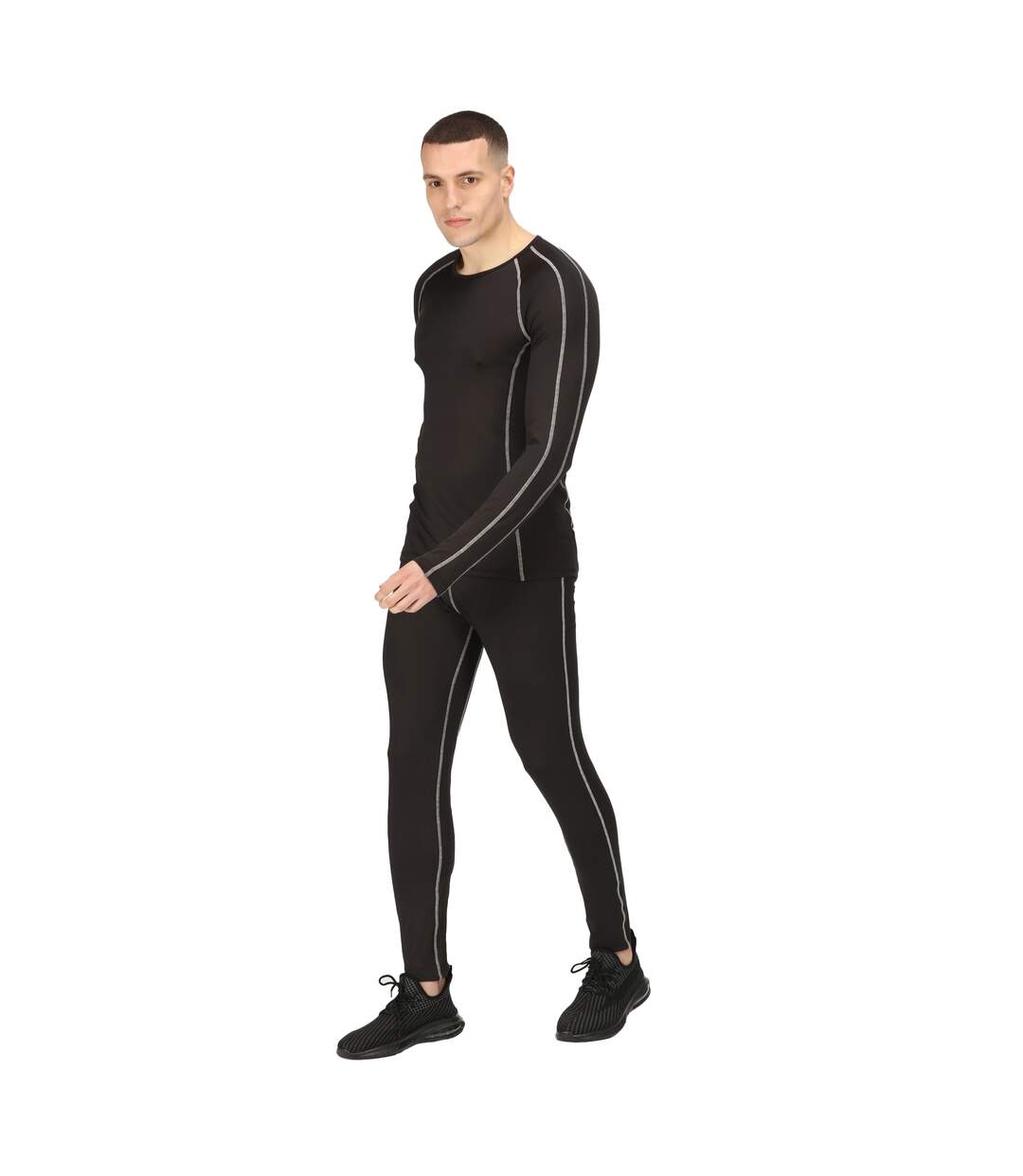 Mens pro long-sleeved base layer top black Regatta-4