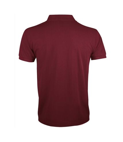 SOLs Mens Prime Pique Plain Short Sleeve Polo Shirt (Burgundy) - UTPC493