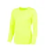 T-shirt Manches Longues Motif/style Uni Femme Jaune Électrique Just Cool-1
