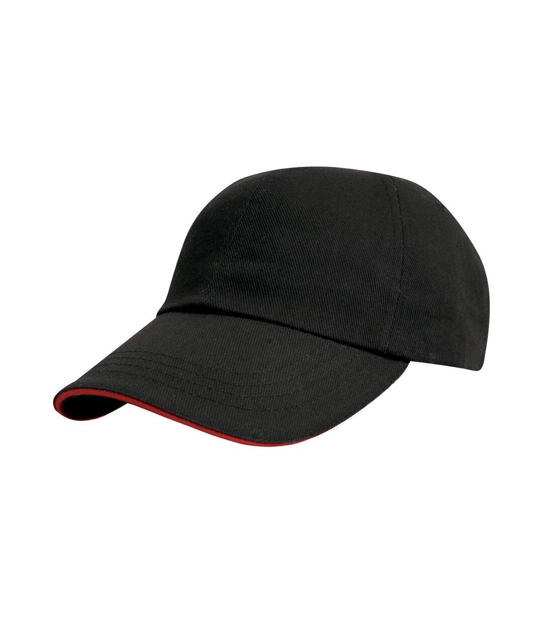 Casquette de baseball pro style noir / rouge Result Headwear-1