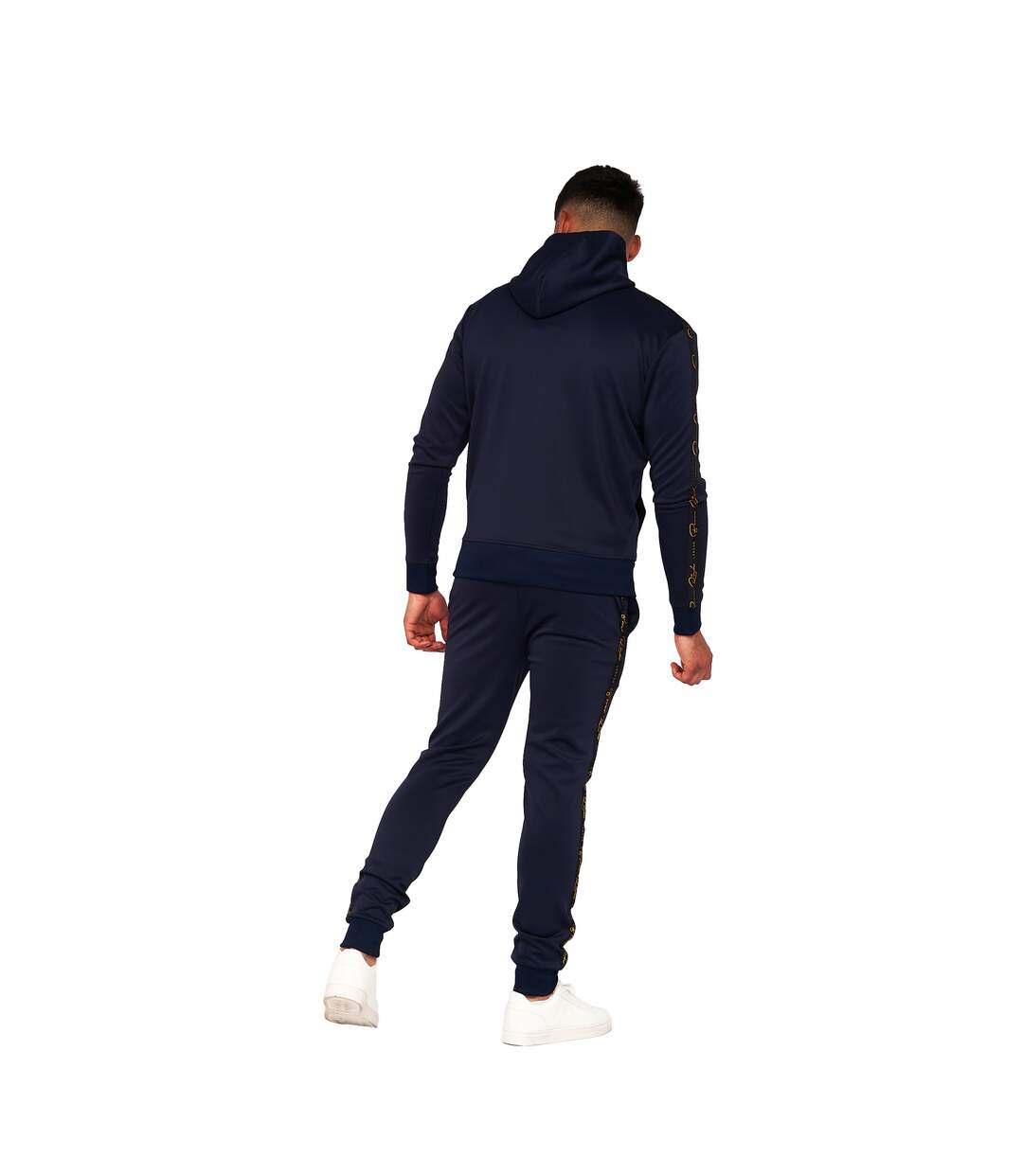 Mens Daprela Full Zip Hoodie Sky Captain Born Rich-3