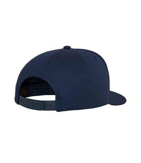 Unisex adult yupoong 5 panel snapback baseball cap navy Flexfit