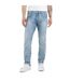 Mens Anbass Cotton Blend Slim Jeans Light Blue Replay-1