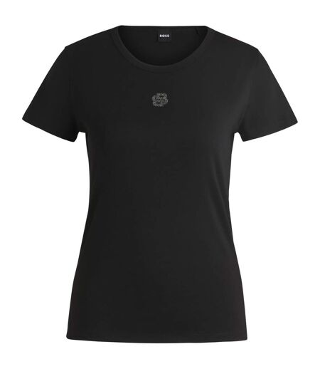 Womens/ladies Eventsa Logo T-shirt Black Boss