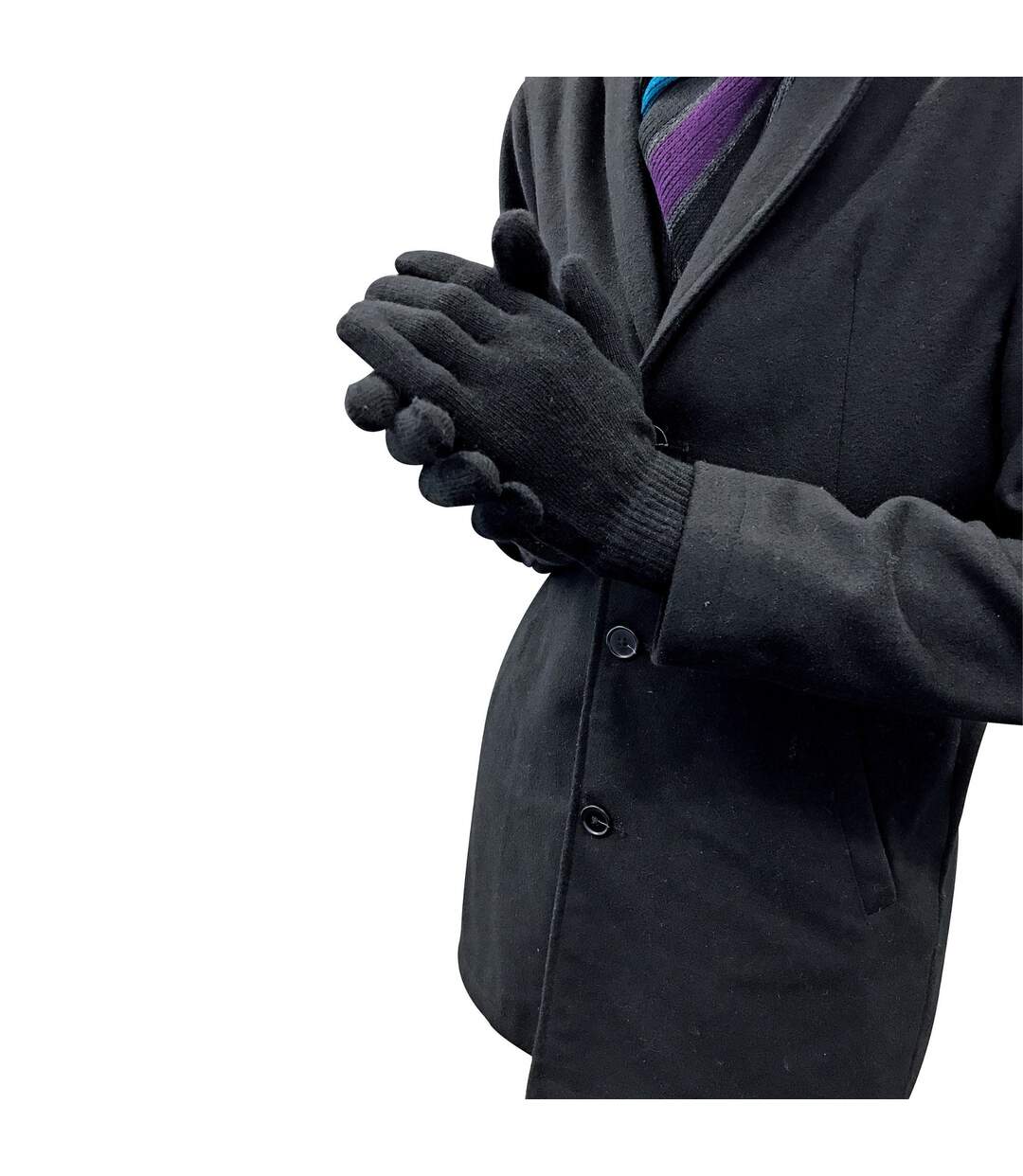 Mens Thin Knitted Winter Magic Thermal Wool Gloves-3