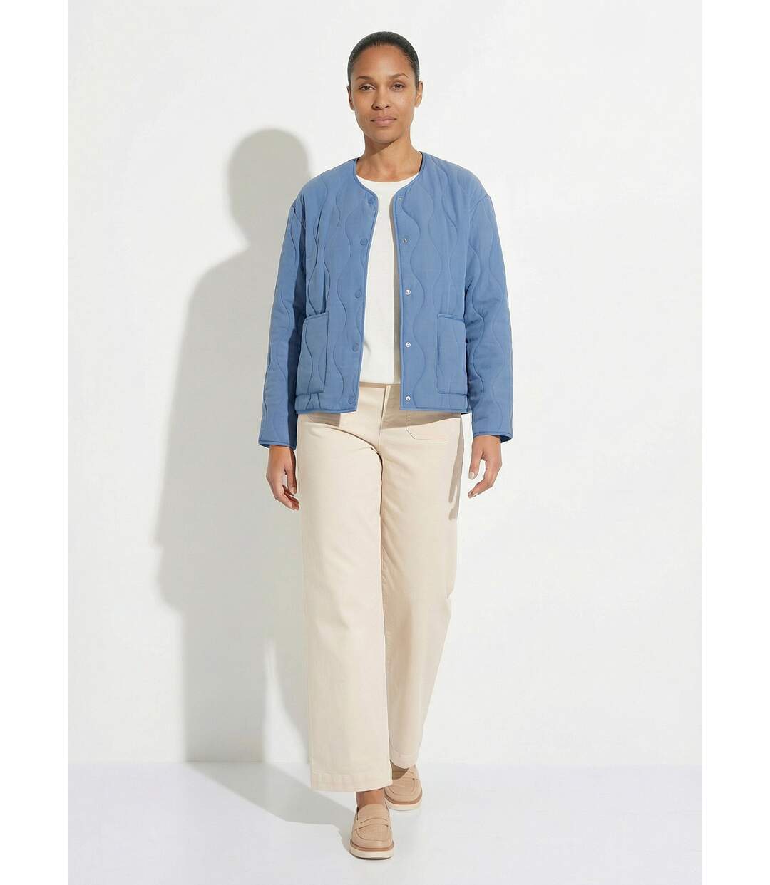 Veste matelassée zippée sans col-3