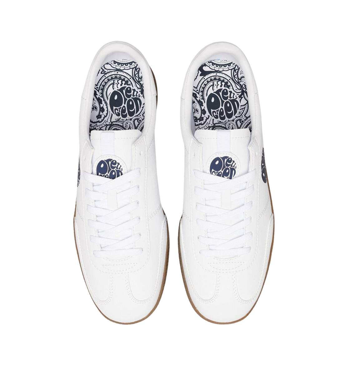 Baskets Motif/style Cachemire Ramblas Homme Blanc Pretty Green-3