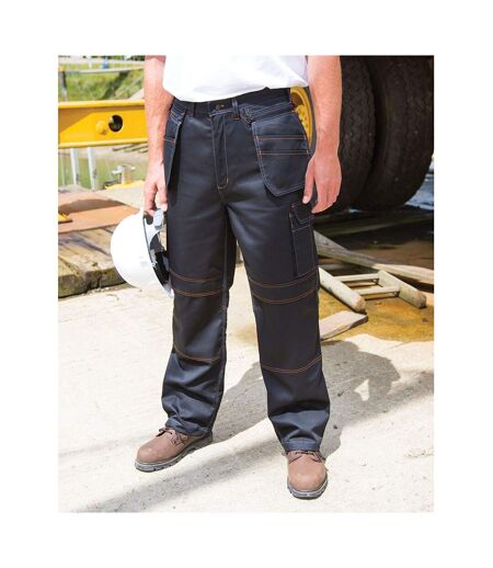Result Unisex Work-Guard Lite X-Over Holster Workwear Trousers (Breathable And Windproof) (Black) (UTRW3717)