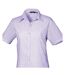 Short Sleeve Poplin Blouse / Plain Work Shirt Lilac Premier-2