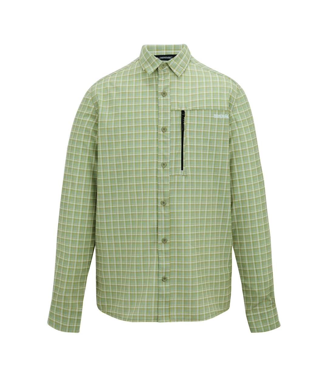 Chemise De Voyage Motif/style À Carreaux Homme Vert Pâle Regatta-2