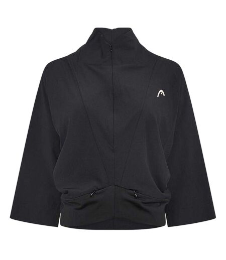 Womens/ladies Capsule Zipped 3/4 Sleeve Jacket Black Head