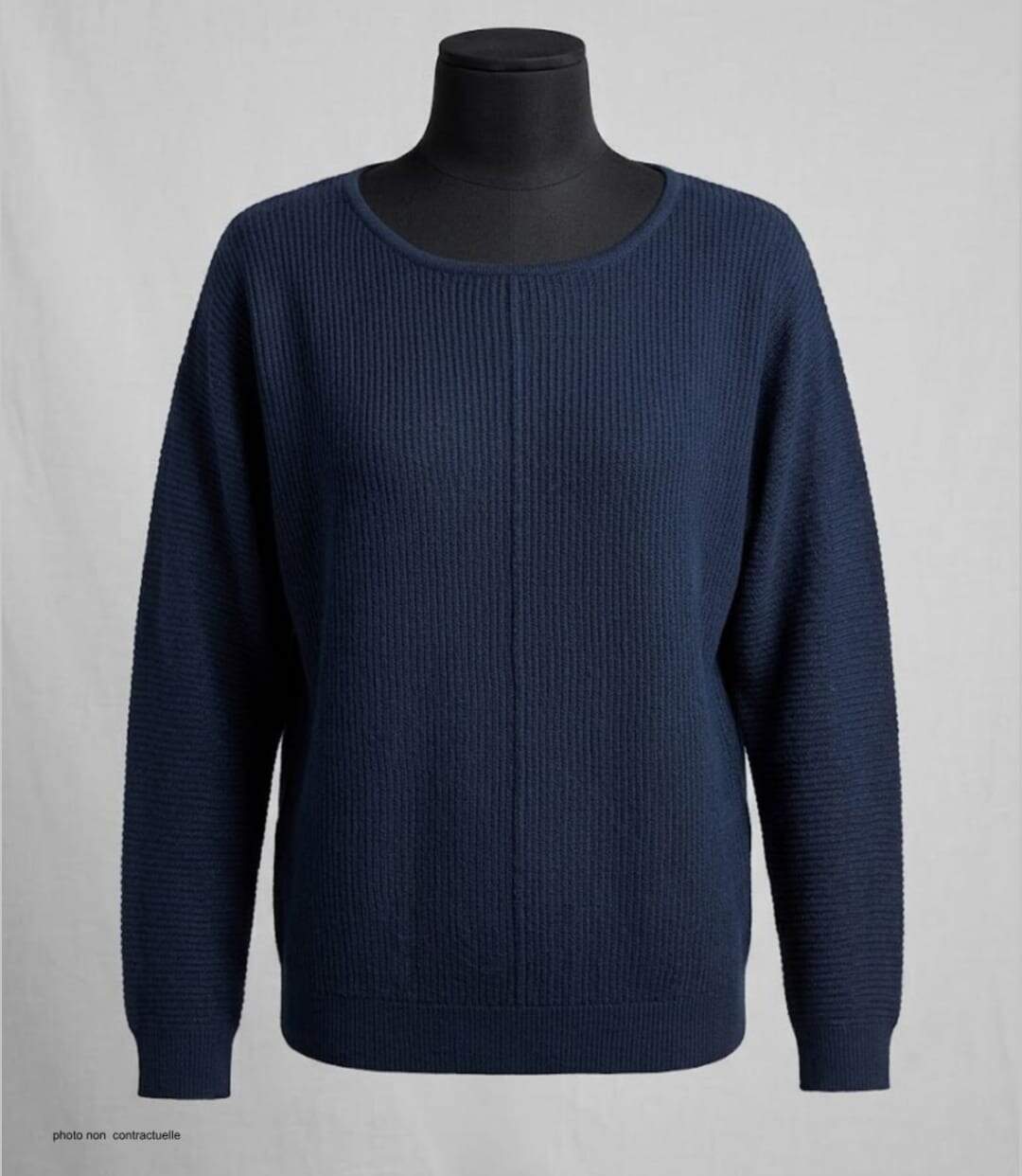 Pull Femme MAYFLOWER CANON2 Bleu Marine – Maille Fine et Douceur Soyeuse-3