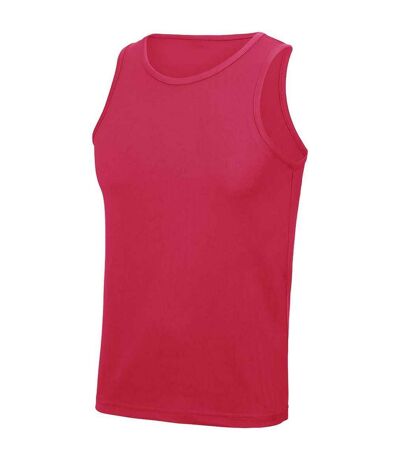 Mens vest top hot pink AWDis Cool