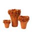 Vase Déco en Grès Ambrosia 29cm Orange-2