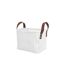 Lot de 3 Paniers de Rangement Velours Côtelé 36cm Blanc-4