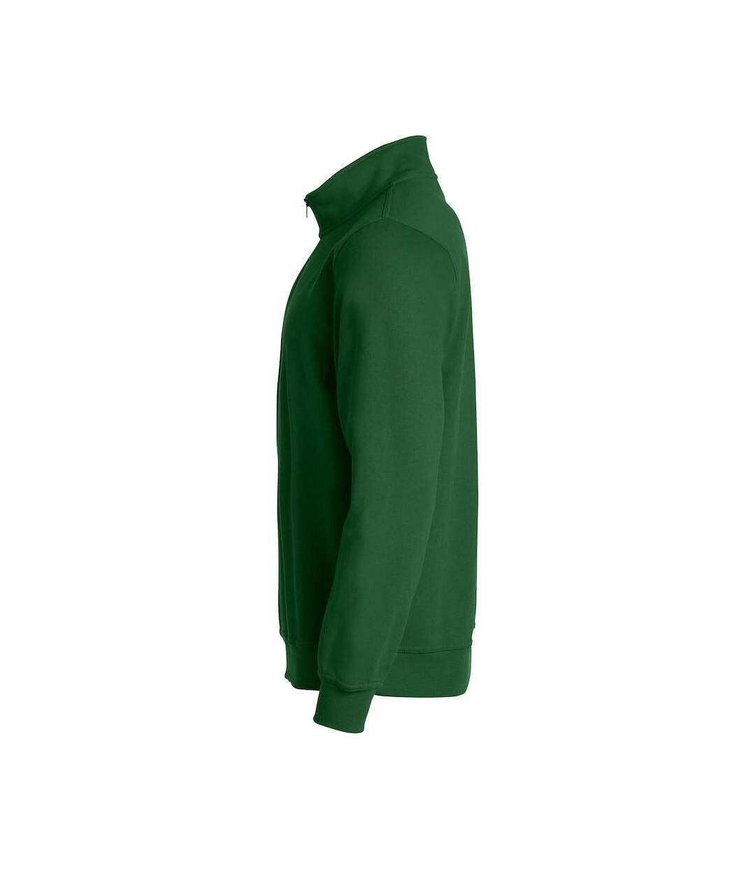 Unisex Adult Basic Half Zip Sweatshirt Bottle Green Clique-3