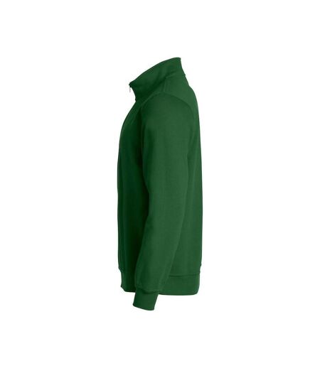 Unisex Adult Basic Half Zip Sweatshirt Bottle Green Clique