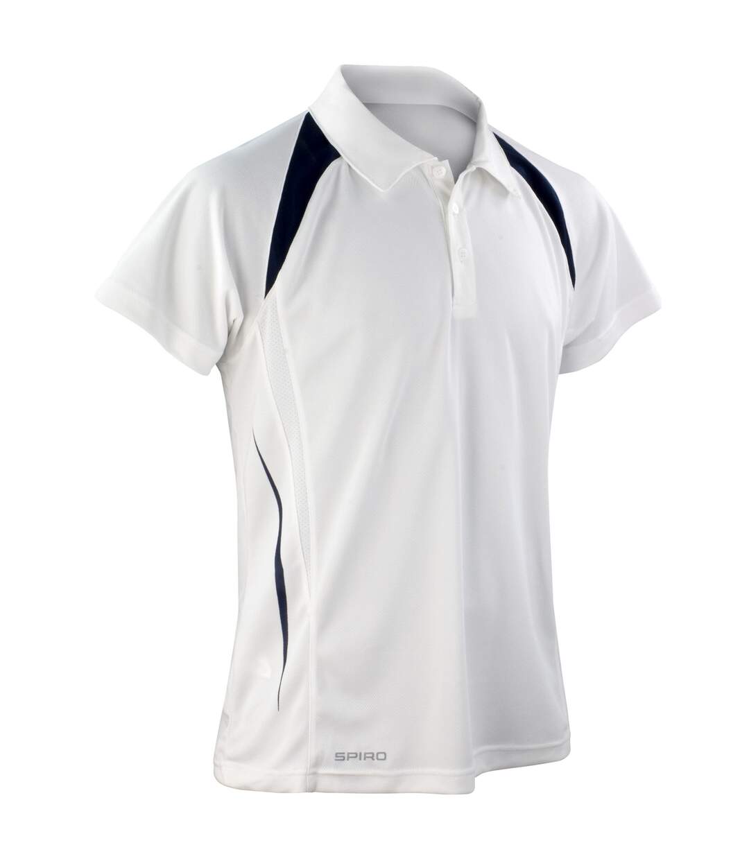 Polo team spirit homme blanc / bleu marine Spiro Spiro