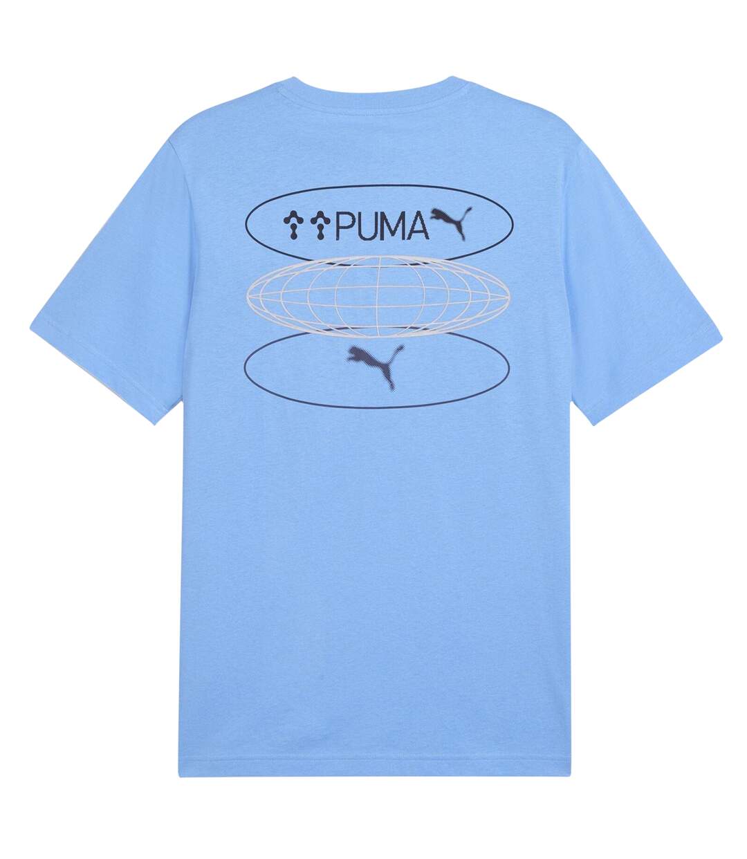 T-shirt Motif/style Cercle Homme Bleu Clair Puma-3