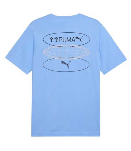 T-shirt Motif/style Cercle Homme Bleu Clair Puma