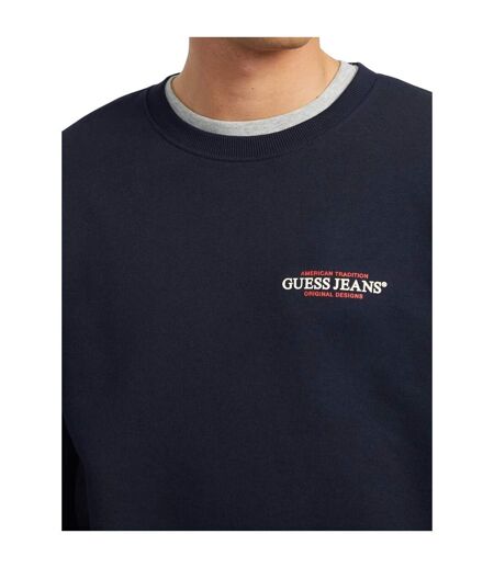 Sweat Motif/style Logo Homme Bleu Marine Guess
