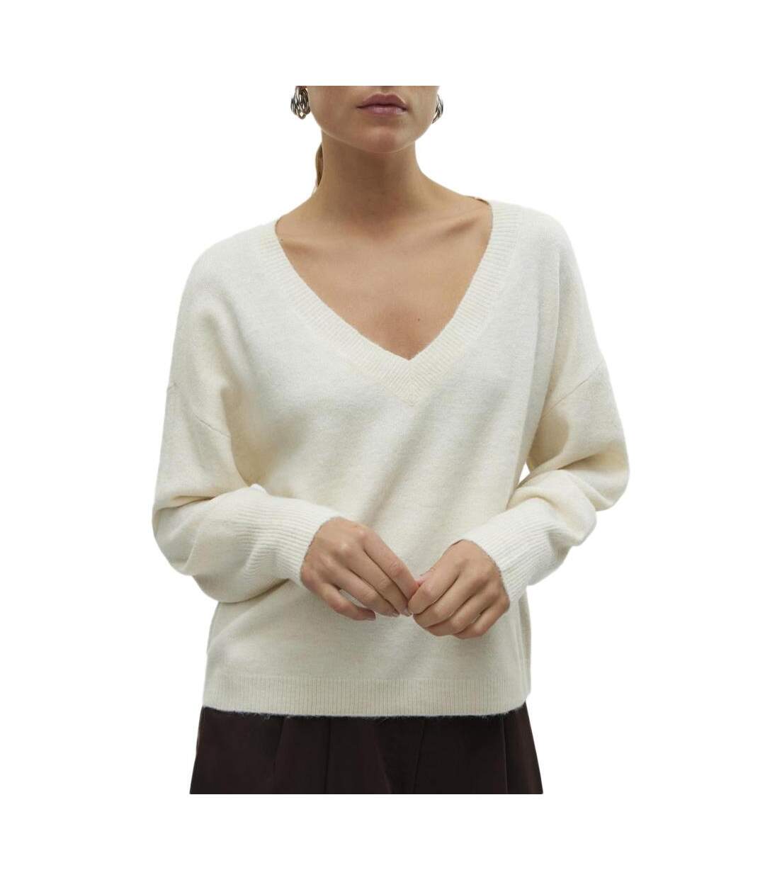 Pull beige femme vero moda jupiters-1