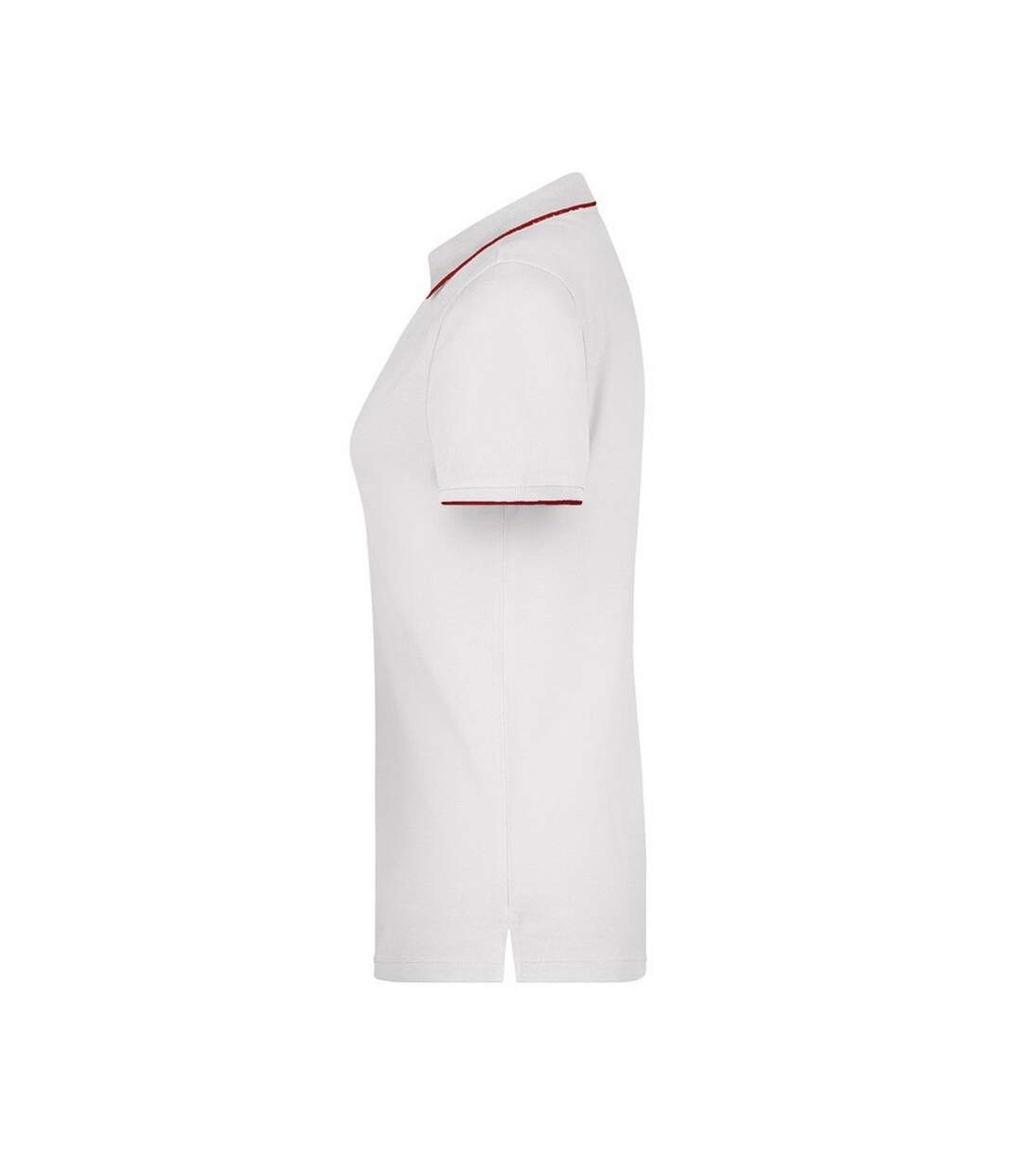 Polo Motif/style À Rayures Femme Blanc Rouge James And Nicholson-3