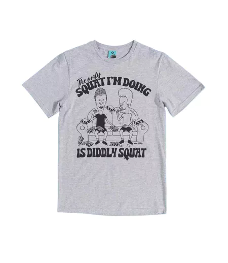 T-shirt Diddly Squat Adulte Gris Beavis & Butthead