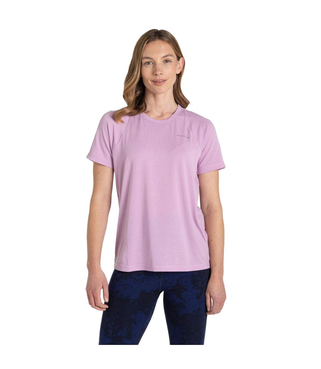 T-shirt dynamic pro femme rose pâle Craghoppers-1